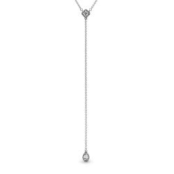 Sterling Silver Long Y Drop Necklace.