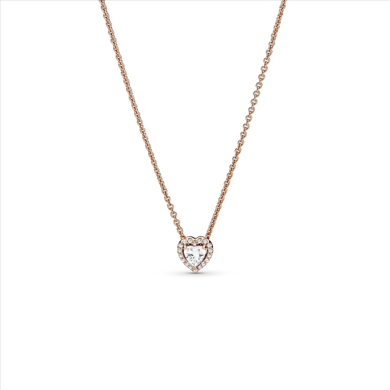 Rose Gold Heart Necklace.