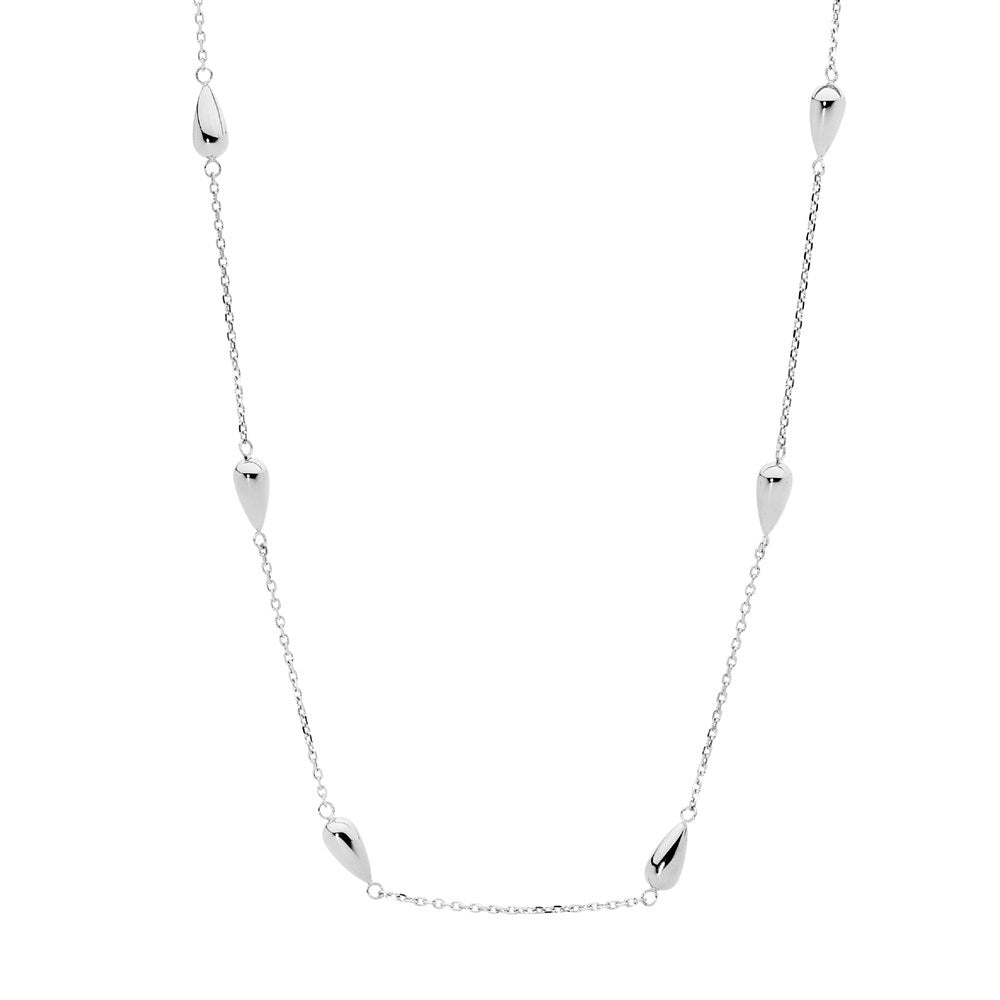 Scattered Teardrop Necklace - Stainless steel.