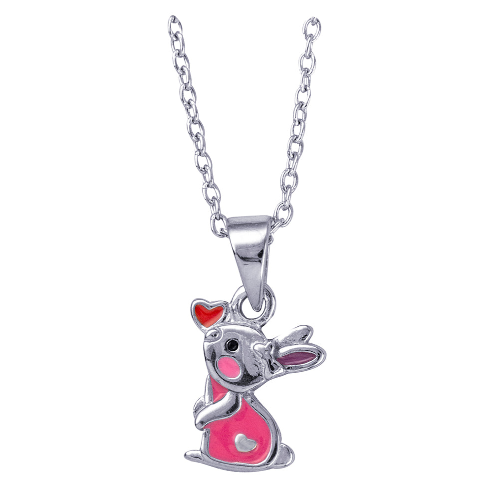 Sterling Silver Bunny Rabbit Necklace.