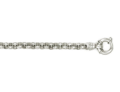 Sterling Silver Plain & Engraved Bracelet 19cm