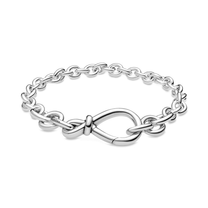 Sterling Silver Infinity Knot bracelet - 16cm.