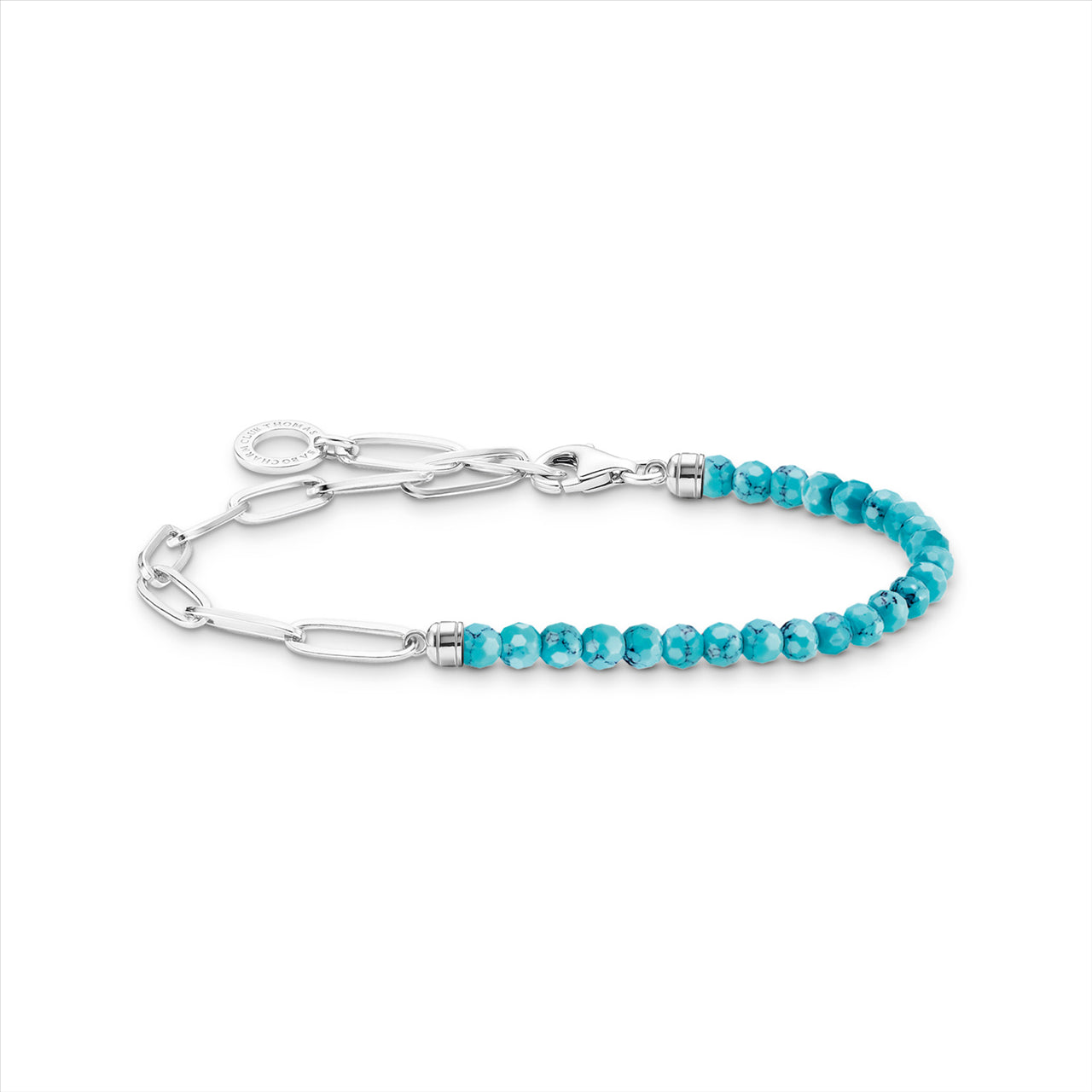 Thomas Sabo Belcher Chain and Turquoise Beaded bracelet.