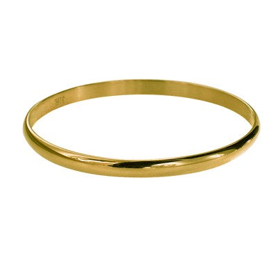 Half round hot sale gold bangles