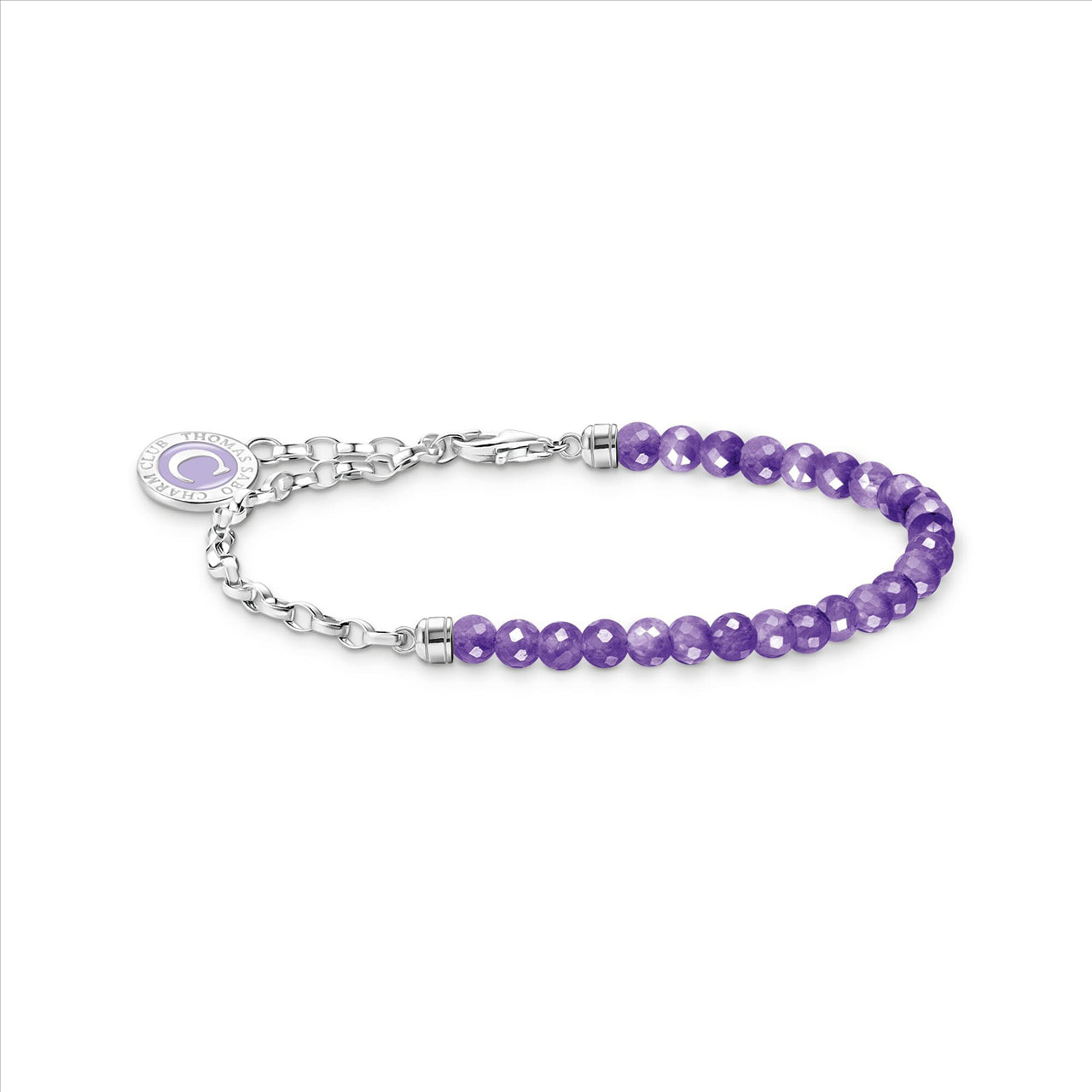 Thomas Sabo Charmista Amethyst Bead Bracelet.