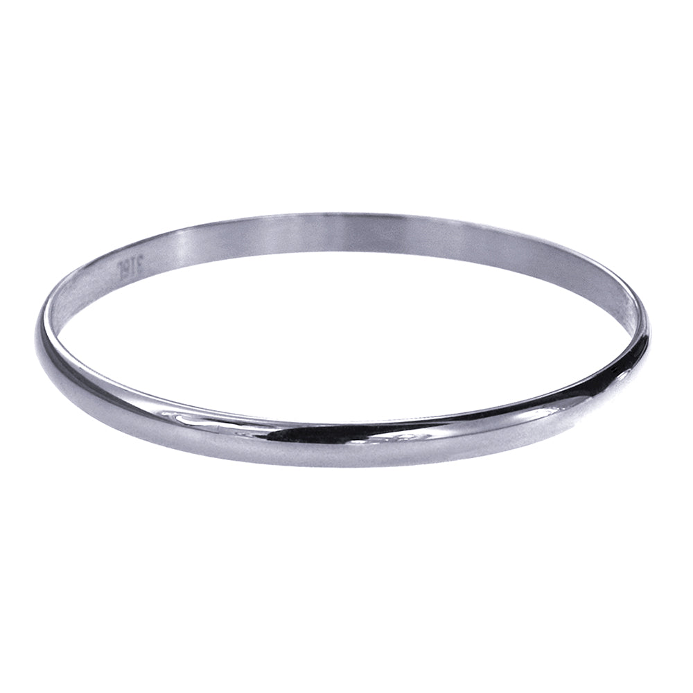 Stainless Steel Comfort Fit Bangle - 65mm