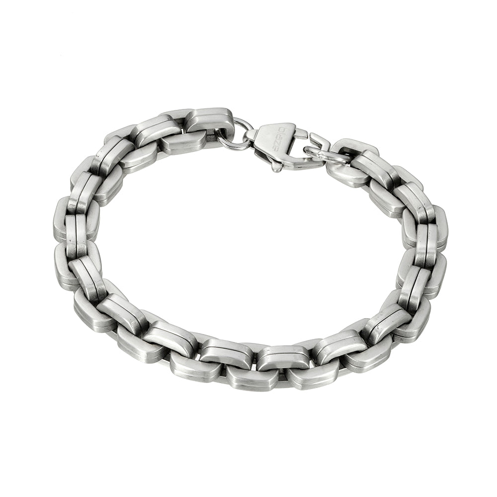 Mens Stainless Steel Mechanical Link Bracelet.