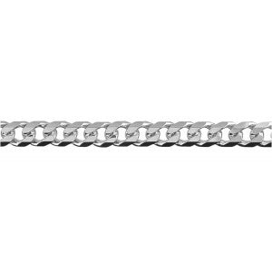 Mens Sterling Silver Diamond Cut Curb Link Bracelet