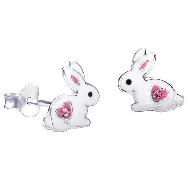 Sterling Silver Bunny Rabbit Stud Earrings