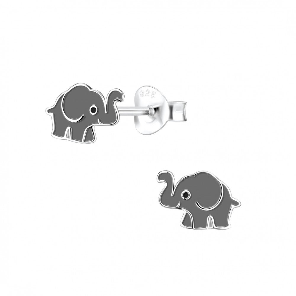 Sterling Silver Elephant Stud Earrings.