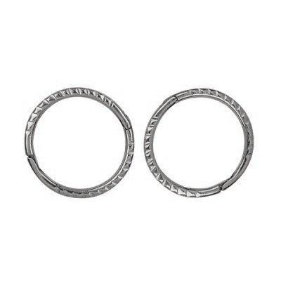 Medium 12mm Sterling Silver Twist Sleeper Earrings.