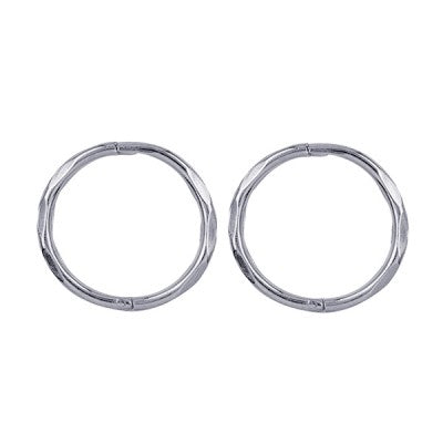 Sterling Silver 14mm Facet Sleeper Earrings.