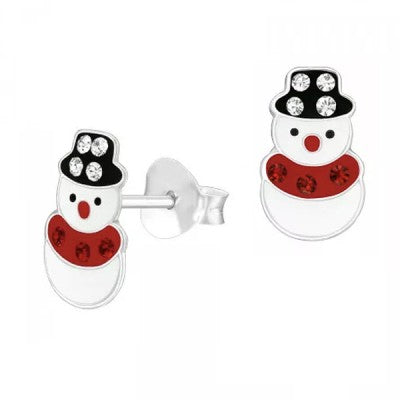 Snowman Christmas Stud Earrings.