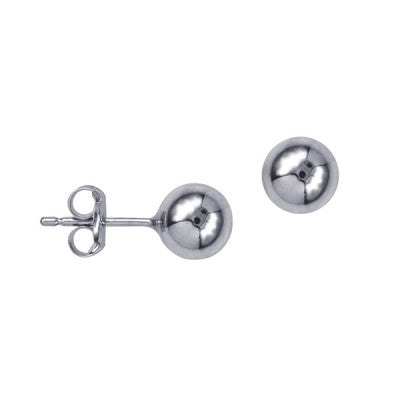 6mm Sterling Silver Ball Stud Earrings.