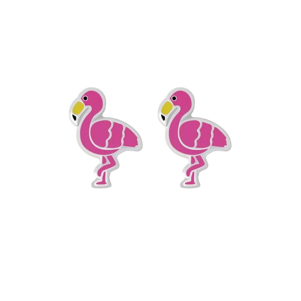 Pink Flamingo Stud Earrings