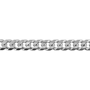 Sterling Silver Heavy Curb Chain - 55cm.