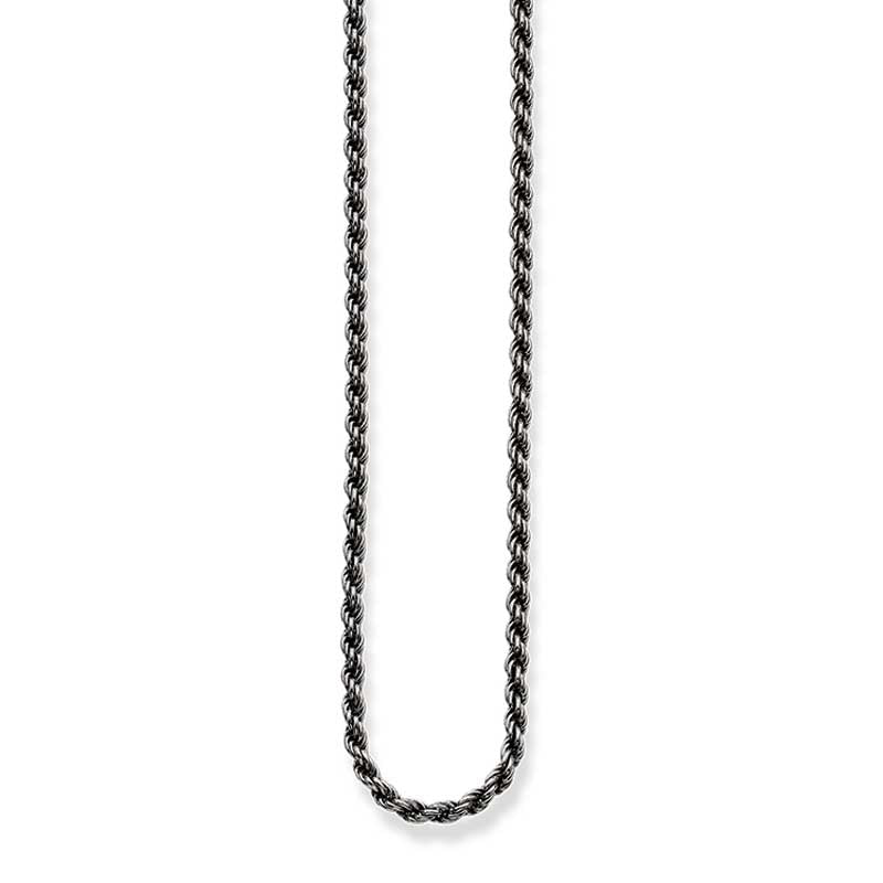 Thomas Sabo Oxisdised Silver Wheat Chain 80cm