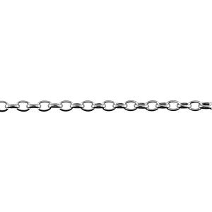 Sterling Silver Oval Belcher Chain - 70cm.