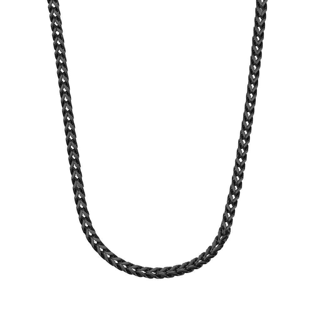 Black Stainless Steel Mechanical Link Chain - 60cm