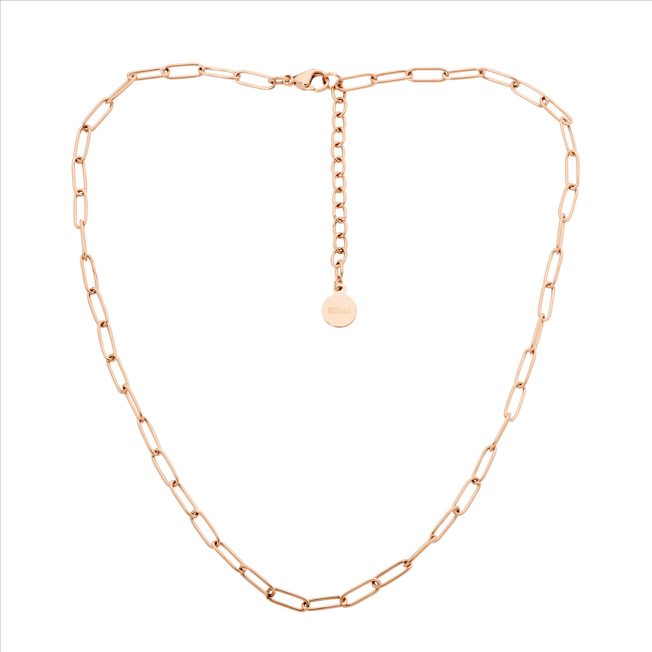 ELLANI Paperclip Link Chain - Rose Gold Plate