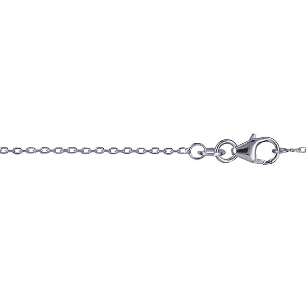 SterlingSilver Diamond Cut Cable Link Chain - 40cm +5cm extension