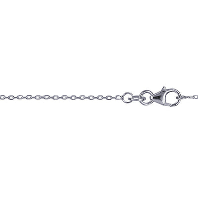 SterlingSilver Diamond Cut Cable Link Chain - 40cm +5cm extension