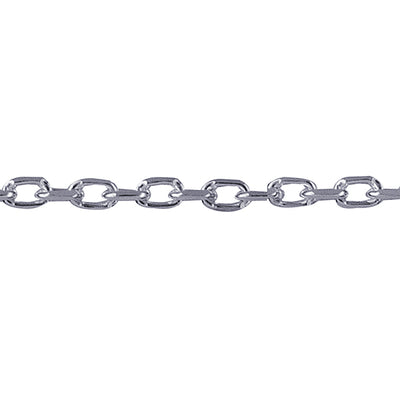 SterlingSilver Diamond Cut Cable Link Chain - 40cm +5cm extension