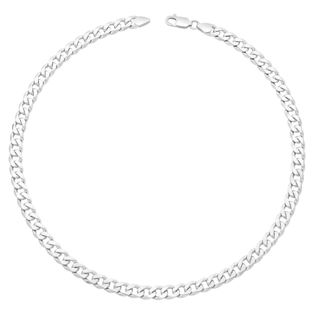 Sterling Silver Mens Heavy Curb Link Chain - 55cm.