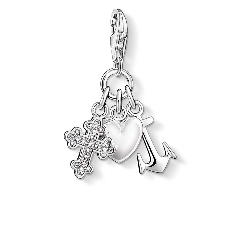 Thomas Sabo Charm Club Faith Love Hope CZ Charm