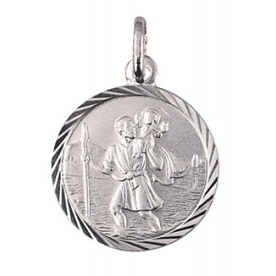 Sterling Silver St Christopher Medal.
