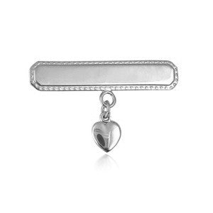 Sterling Silver Baby Brooch with Heart