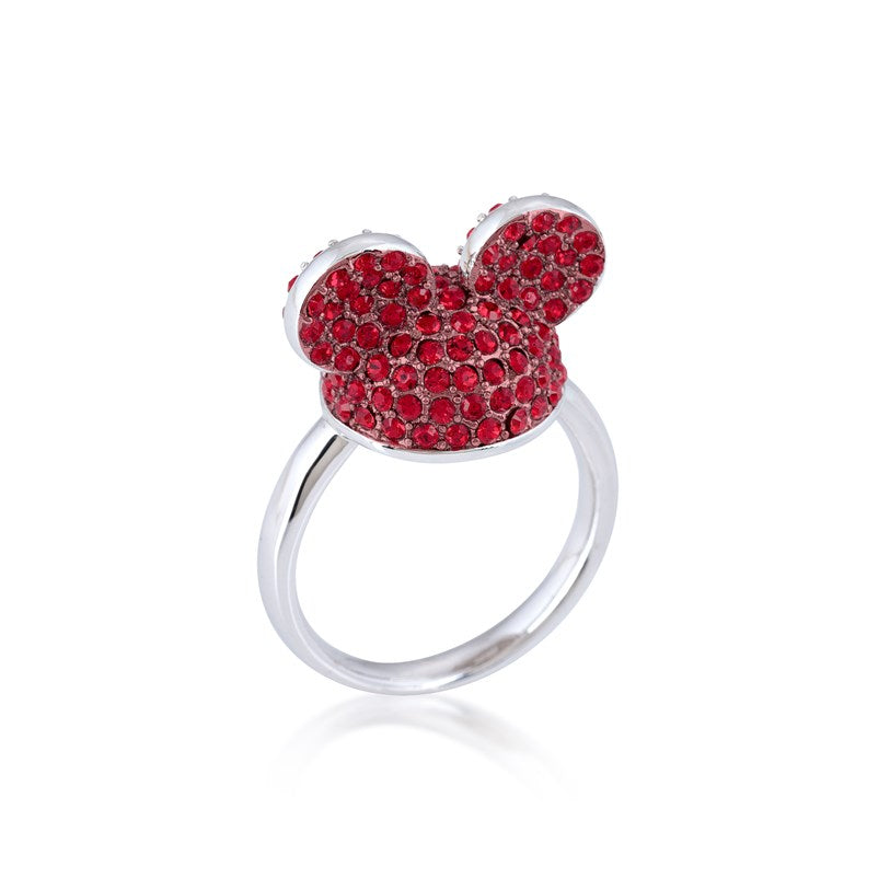 Disney Couture Kingdom Mickey Mouse Ears Ring Red Crystal