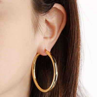 Bronzallure Purezza Golden Hoop Earrings.
