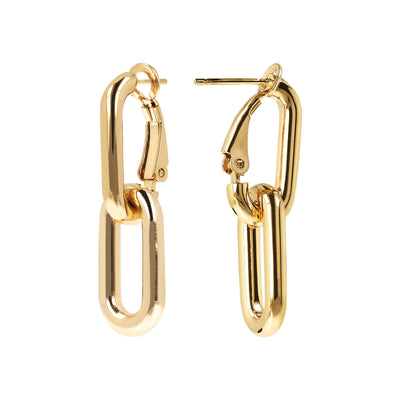 Bronzallure 'Golden' Paper Link Drop Earrings.