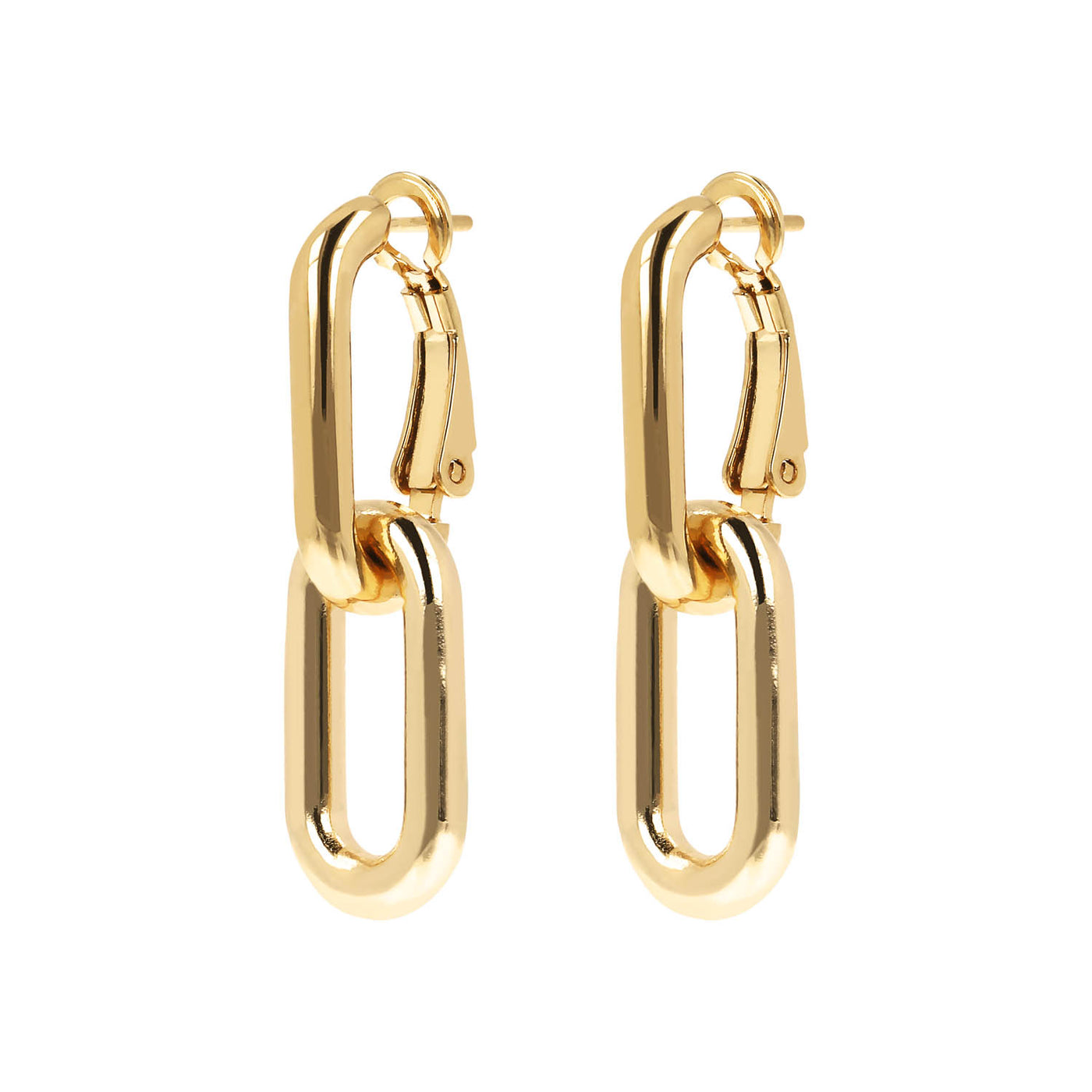 Bronzallure 'Golden' Paper Link Drop Earrings.
