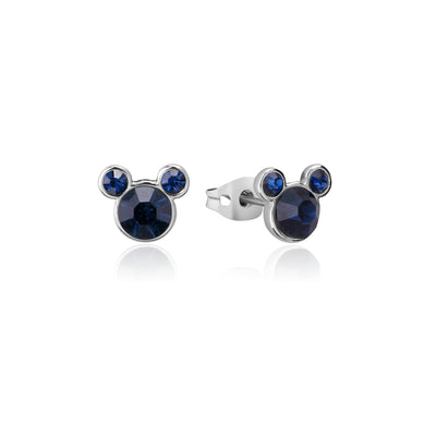 DISNEY Mickey December Birthstone Stud Earrings Hypoallergenic Stainless Steel