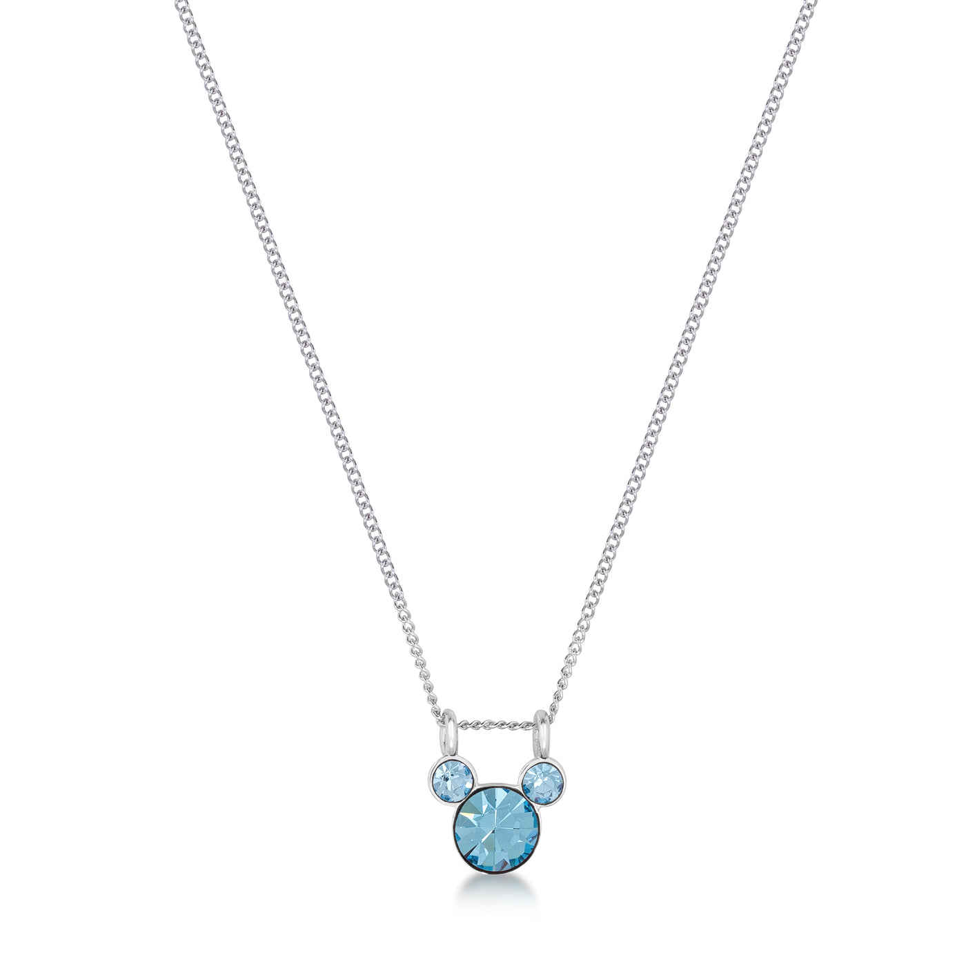 DISNEY Mickey March Birthstone Necklace Hypoallergenic Stainless Steel