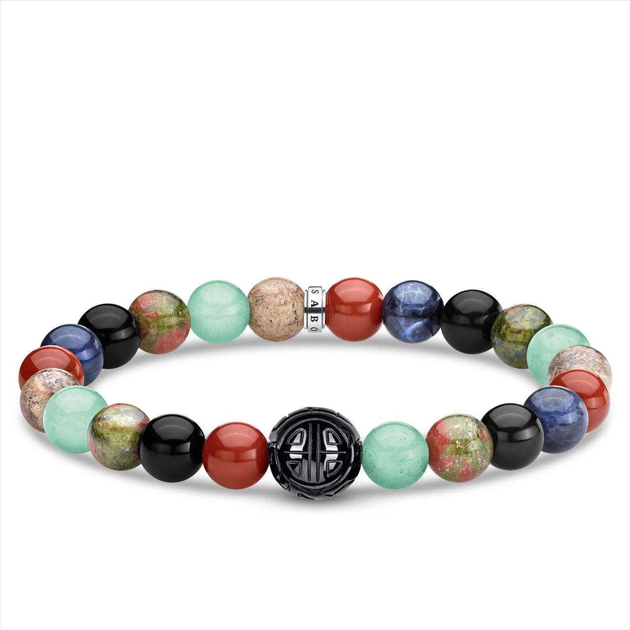 Thomas Sabo Multicoloured gemstone stretch bracelet