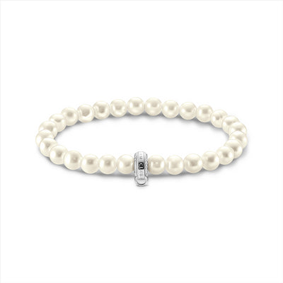 Thomas Sabo White Fresshwater Pearl Charm Bracelet