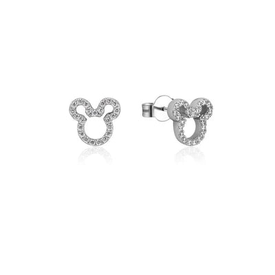 DISNEY "MICKEY" OUTLINE C.Z. STUD EARRINGS