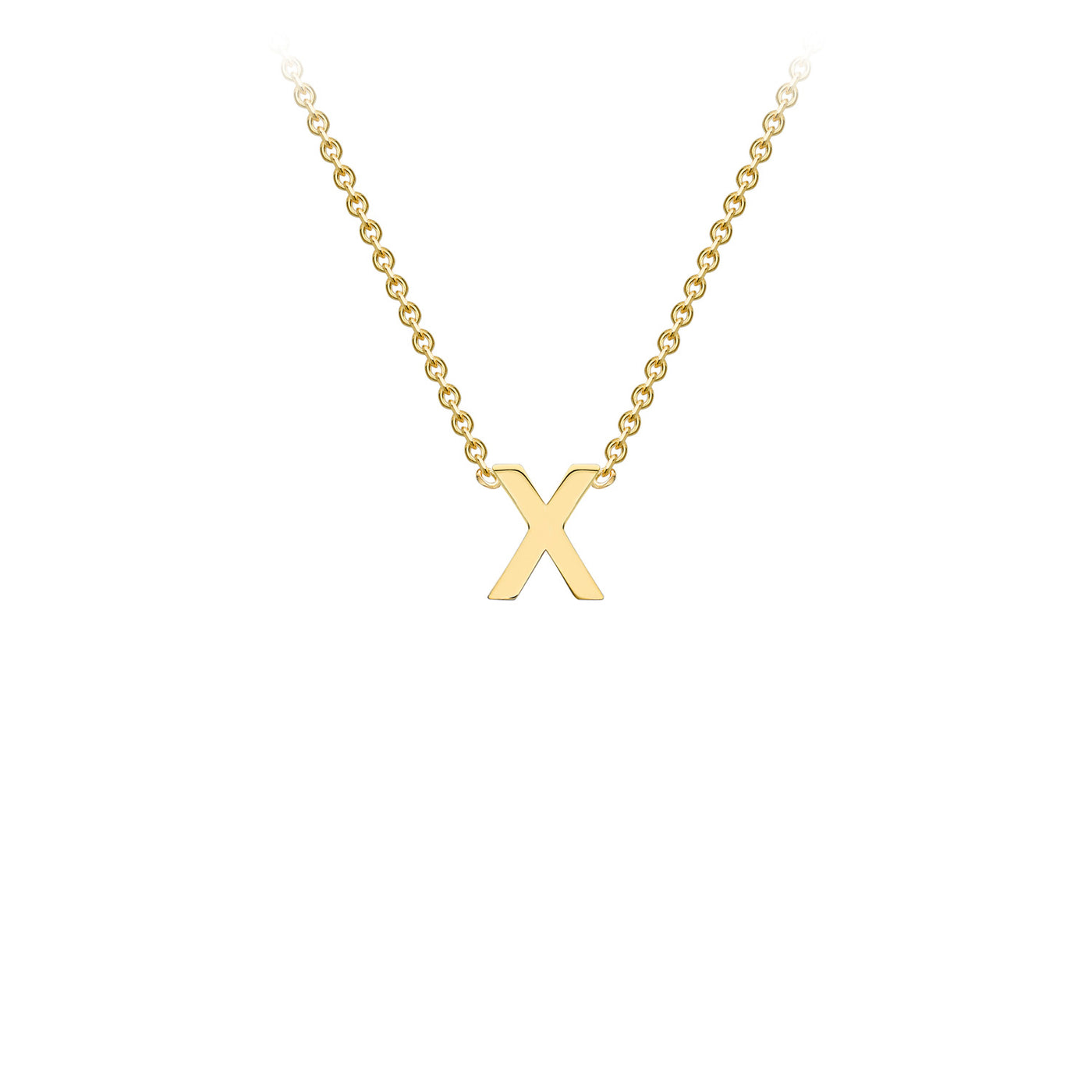 9ct Gold Petite Initial Necklace - Pre Order - Ships within 5 days.