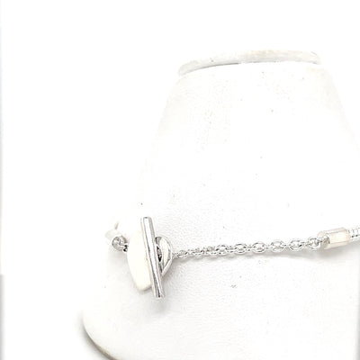Sterling Silver Heart with T-Bar Clasp