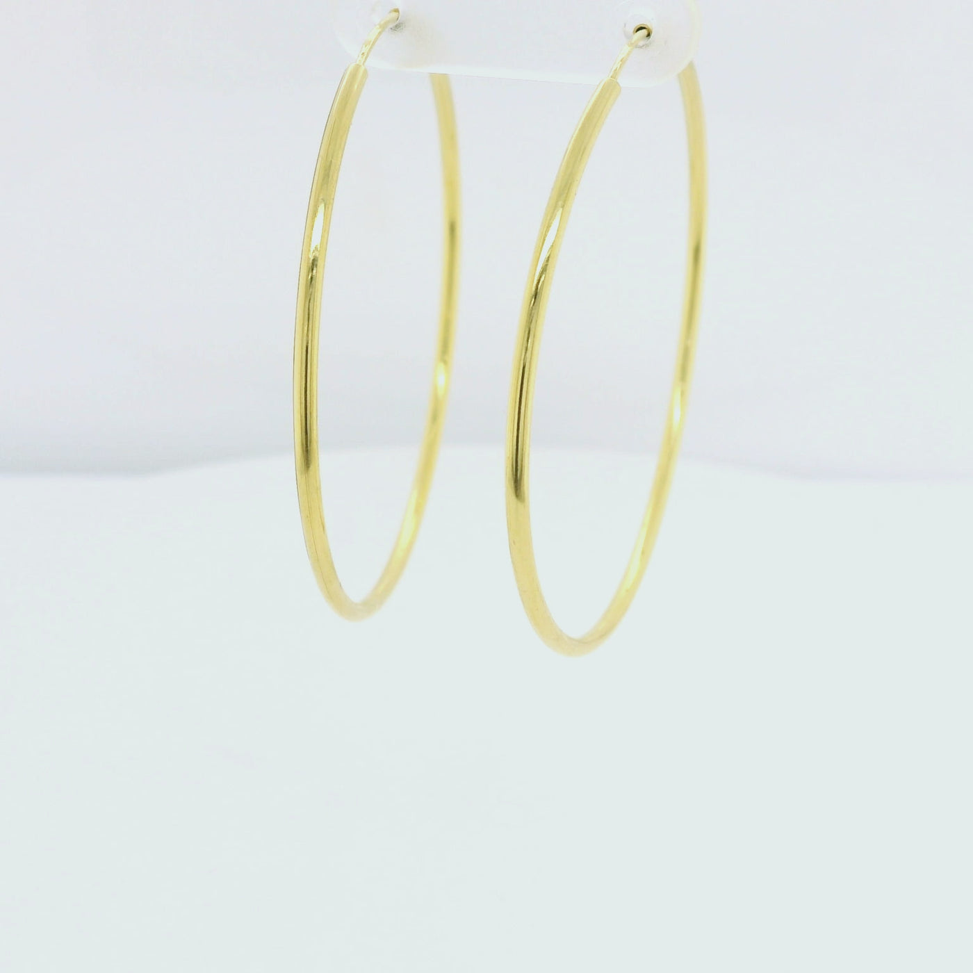 9ct Gold Sleeper Syle Hoop Earrings - 40mm