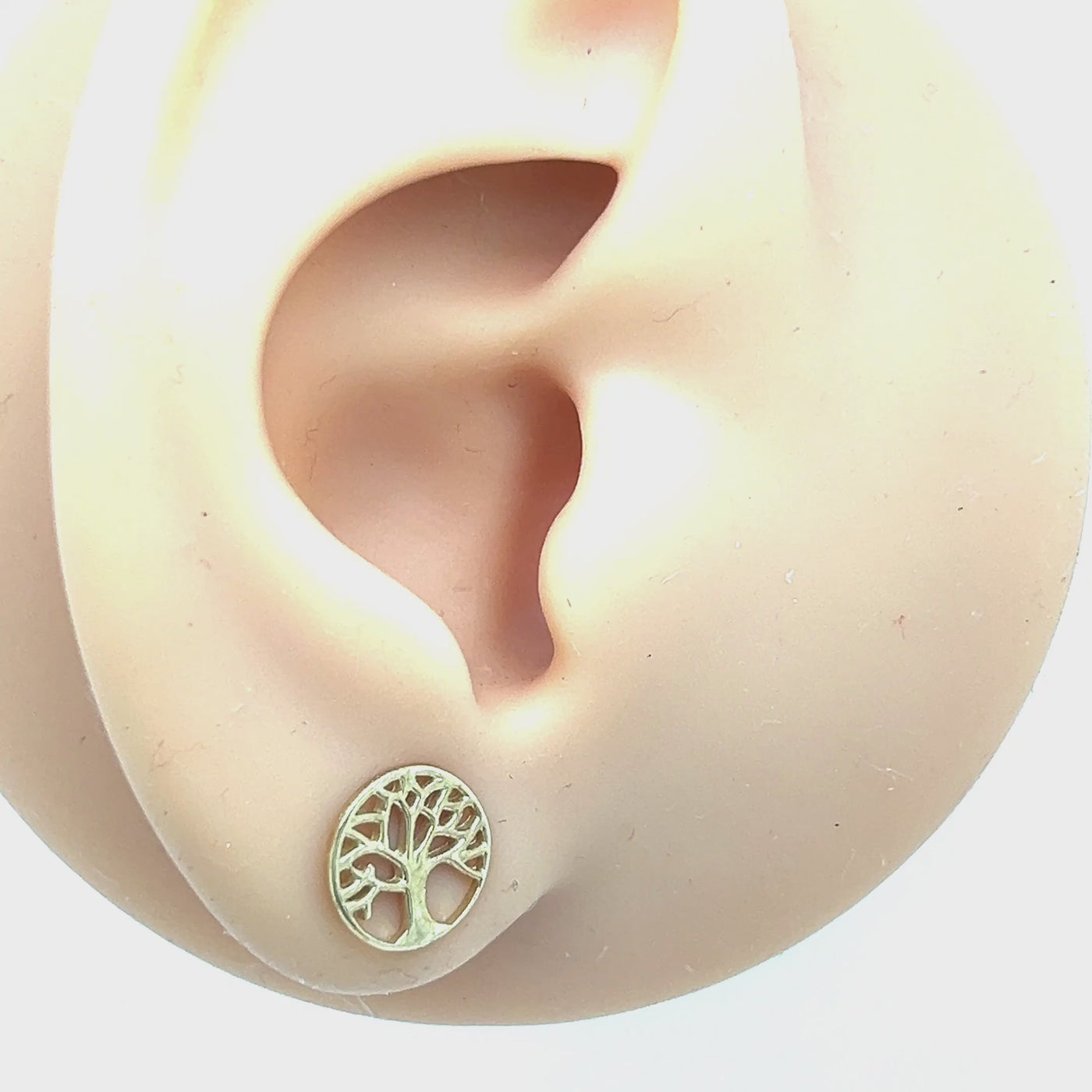 9ct Gold Tree of Life Stud Earrings.