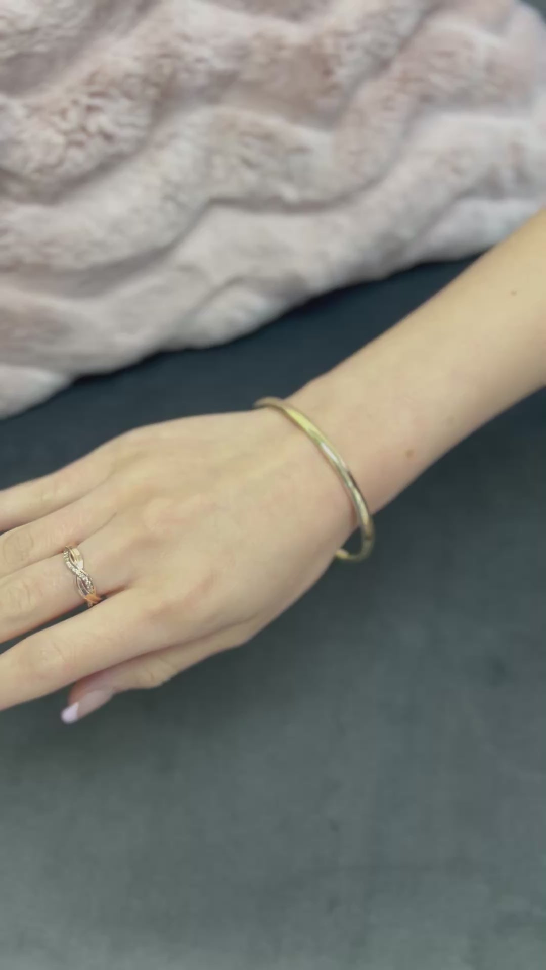 9ct Gold Silver Filled Bangle.