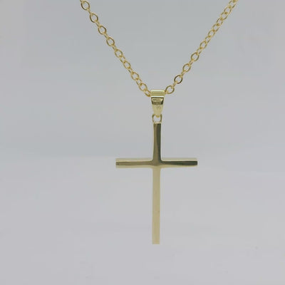 9ct Yellow Gold Polished Cross.