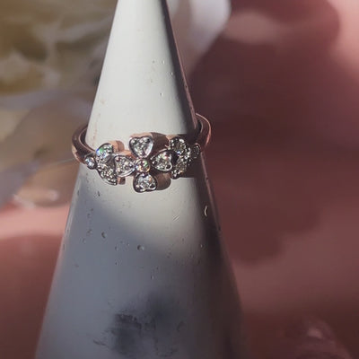 9ct Rose Gold Vintage-Inspired Floral Dress Ring