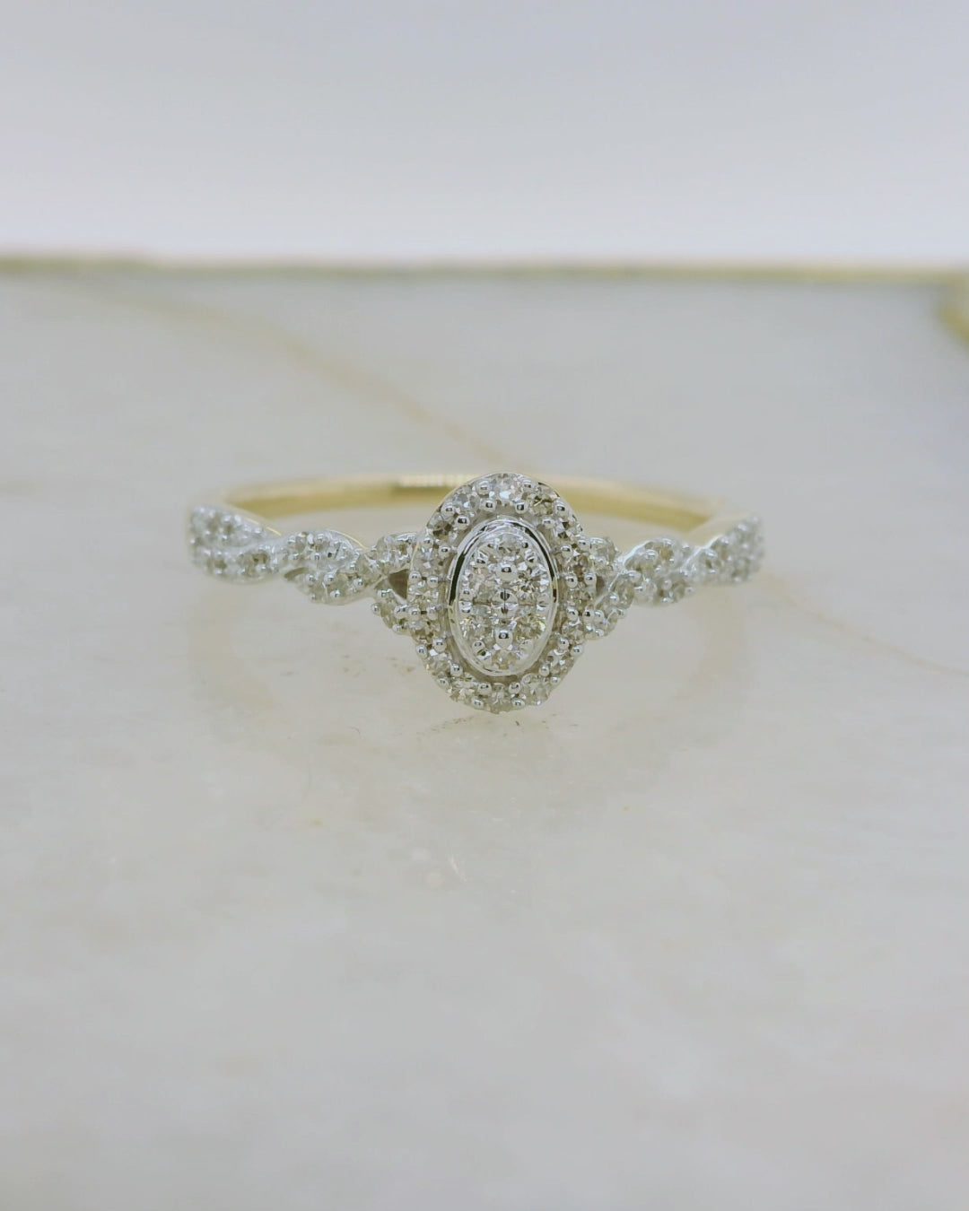 Oval Diamond cluster Dress Ring.