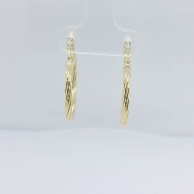 9ct Gold silver Filled Twist Hoops